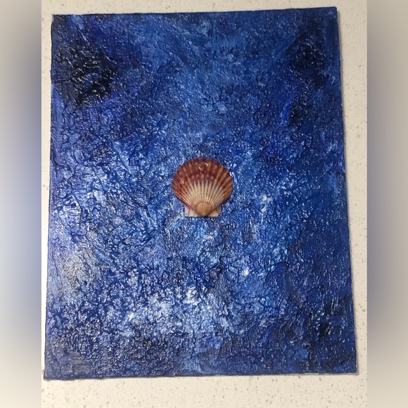 Ocean 🌊 Sea Art Handmade: Acrylic & Shell - Picture 15 of 16